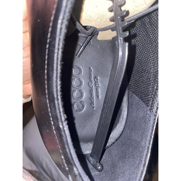 ECCO Men's‎ Calcan Apron Toe Tie Black Dress Lace Up Shoes Size 13-13.5 EU 47 - Picture 6 of 10